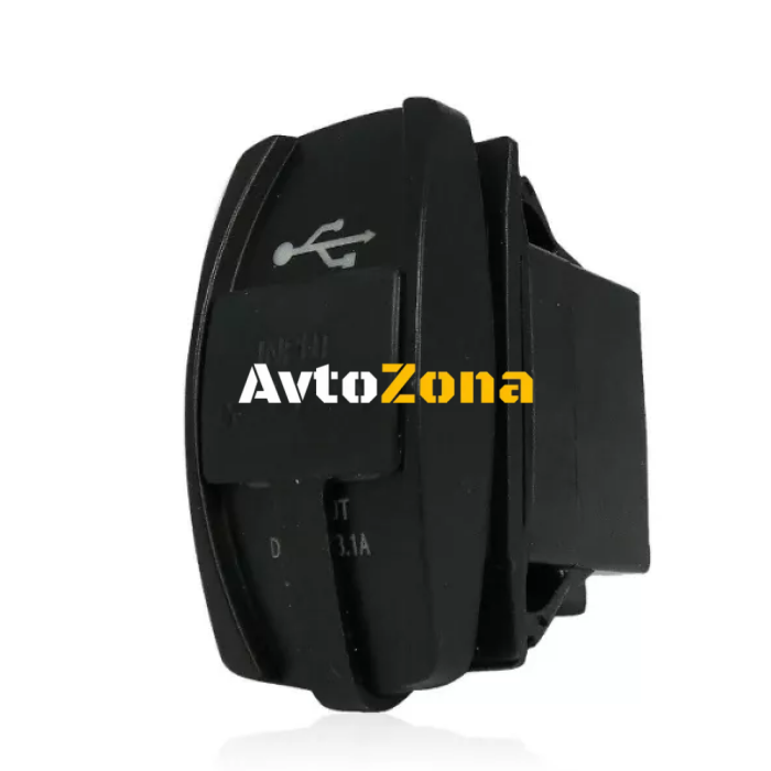 Двойно USB Универсално Зарядно за Вграждане Коли Мотори Лодки 3.1А - Avtozona