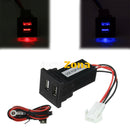 Двойно USB Зарядно за Вграждане за Volkswagen Фолксваген VW Transporter Транспортер Caravelle Каравел Т5 2003 - 2009 - Avtozona