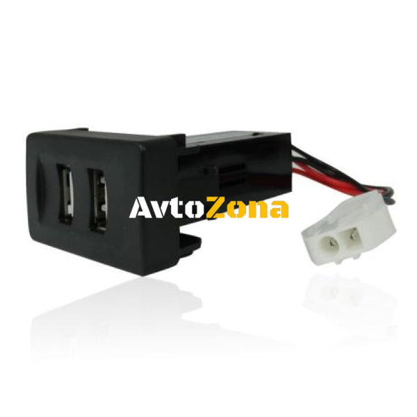 Двойно USB Зарядно за Вграждане за Vw Transporter Транспортер Т4 4.2A - Avtozona