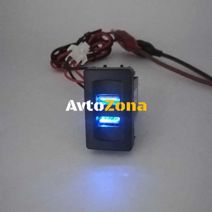 Двойно USB Зарядно за Вграждане за Vw Transporter Транспортер Т4 4.2A - Avtozona