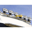 Един 1 Брой Халоген Фар 265mm X 161mm 12V 24V Крушка H7 + 6 LED ЛЕД Диода E-Mark За Камион Трактор Багер Земеделски Машини и др. - Avtozona