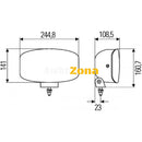 Един 1 Брой Халоген Фар 265mm X 161mm 12V 24V Крушка H7 + 6 LED ЛЕД Диода E-Mark За Камион Трактор Багер Земеделски Машини и др. - Avtozona