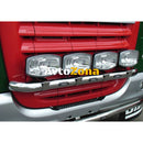 Един 1 Брой Халоген Фар 265mm X 161mm 12V 24V Крушка H7 + 6 LED ЛЕД Диода E-Mark За Камион Трактор Багер Земеделски Машини и др. - Avtozona