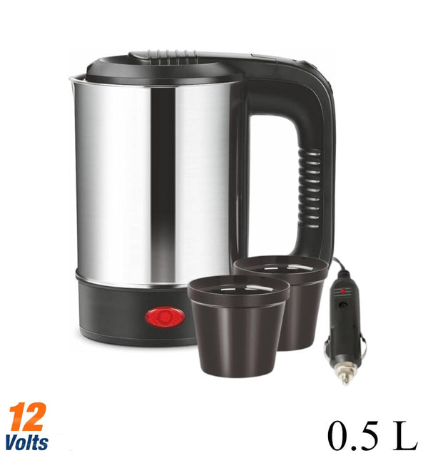 Електрическа термокана чайник с кабел и 2 броя чаши - 12V / 250W / 500ml - Avtozona