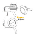 Габарит LED Светодиоден Тип Копче Маркер Токос Червен 12V - Avtozona
