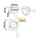 Габарит LED Светодиоден Тип Копче Маркер Токос Червен 24V - Avtozona