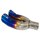 Двоен накрайник за ауспух HKS с цветен дизайн