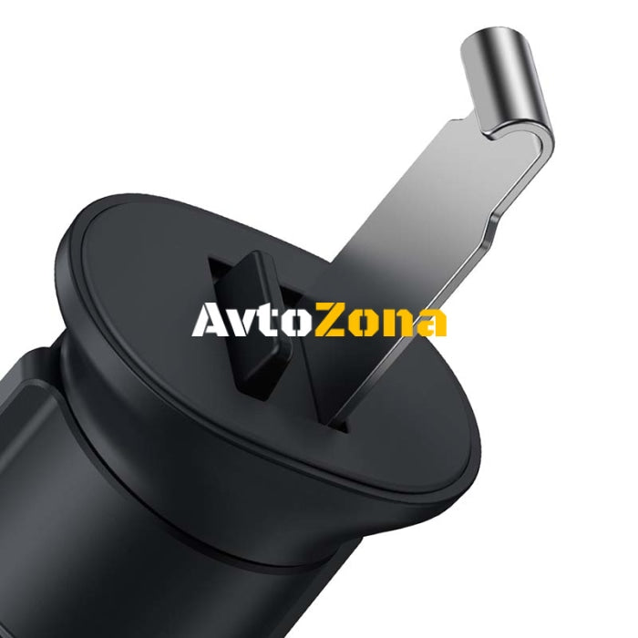 Гравитационен държач за телефон за вентилационна решетка на Baseus Metal Age II сребрист - Avtozona