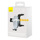 Гравитационен държач за телефон за кръгла вентилационна решетка Baseus Metal Age II тъмносив (SUJS030013) - Avtozona