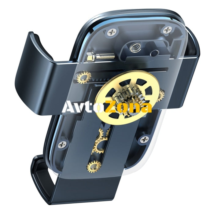 Гравитационен държач за телефон за кръгла вентилационна решетка Baseus Metal Age II тъмносив (SUJS030013) - Avtozona
