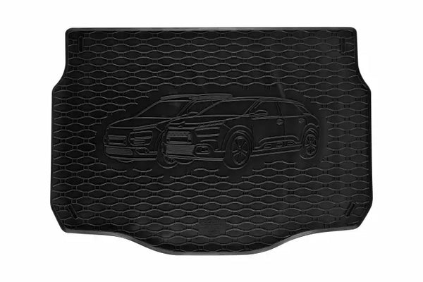 Гумена стелка за багажник Rigum за Citroen C4 Cactus (2014/2018+) с щампа на автомобила черна - Avtozona