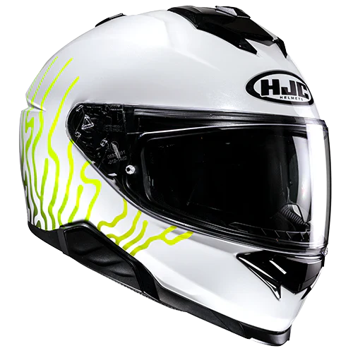 Каска HJC i71 Celos White/Black/Green - Avtozona