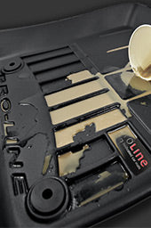 3D гумени стелки Frogum за BMW G05 X5 IV след 2018 година, 3 части, черни