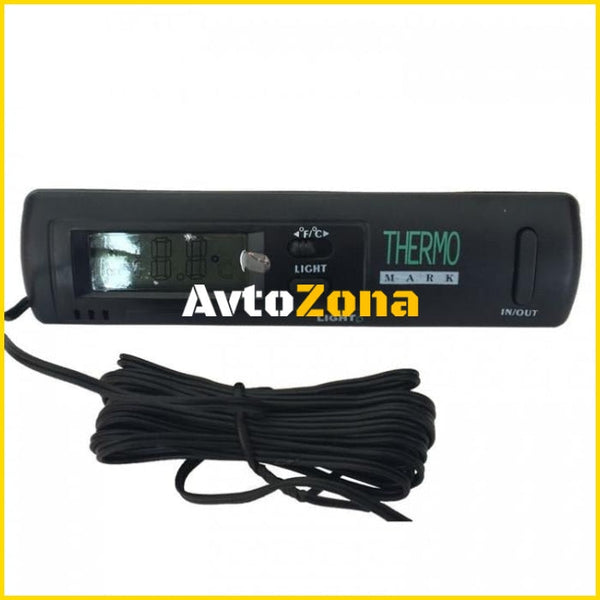 Дигитален термометър със сонда за измерване на външна и вътрешна температура - Avtozona