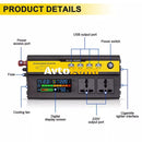 Инвертор преобразувател на напрежение с цифров дисплей от 12V на 220V 5000W - Avtozona