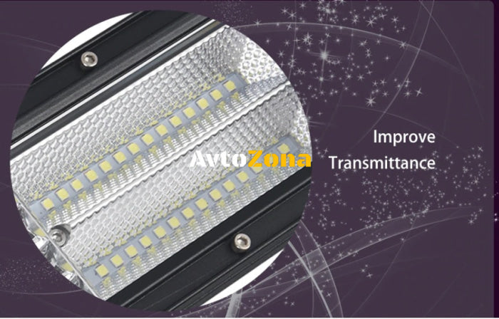 Извит 130 См 876W Мощен 7D 7Д Led Bar Лед Диоден Бар Прожектор 12V 24V - Avtozona