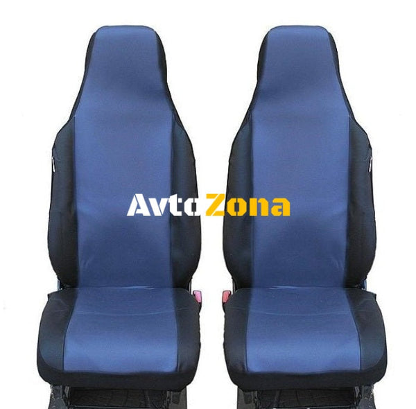 Калъфи за предни седалки за Toyota Aygo Citroen C1 Peugeot 107 Текстил - Сини - Avtozona