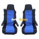 Калъф/тапицерия за седалки Flexzon за MERCEDES AXOR ATEGO ACTROS Сини - Avtozona