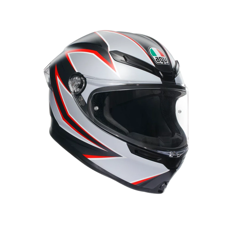 Каска AGV K-6 Flash Matt Black/Grey/Red - Avtozona