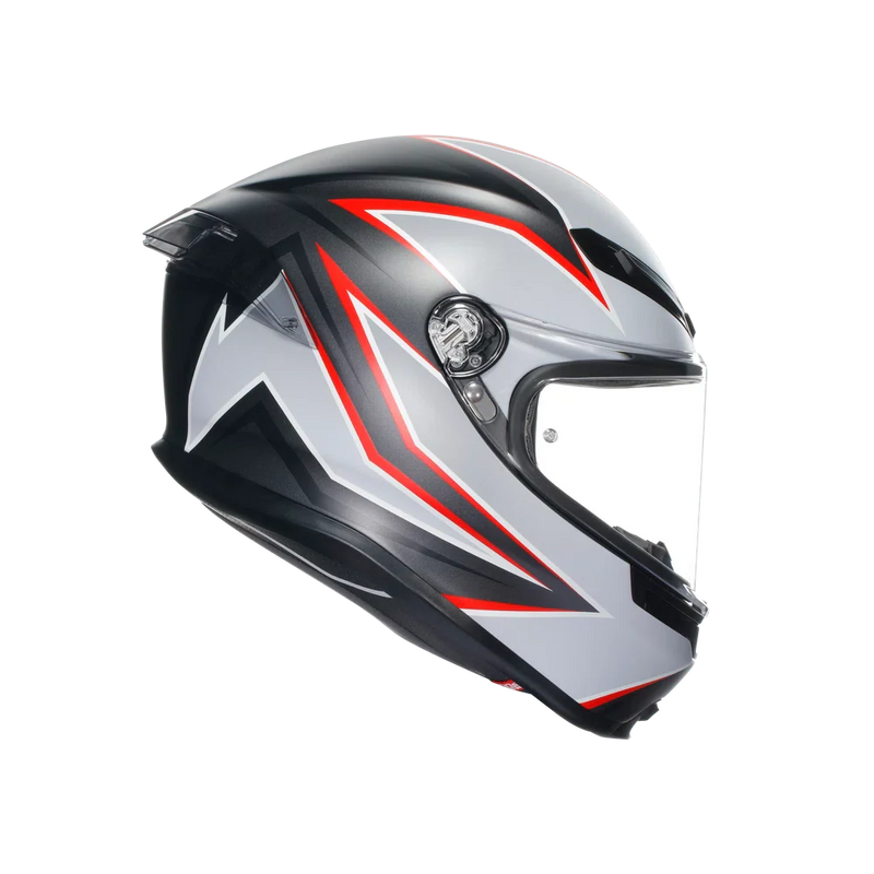 Каска AGV K-6 Flash Matt Black/Grey/Red - Avtozona