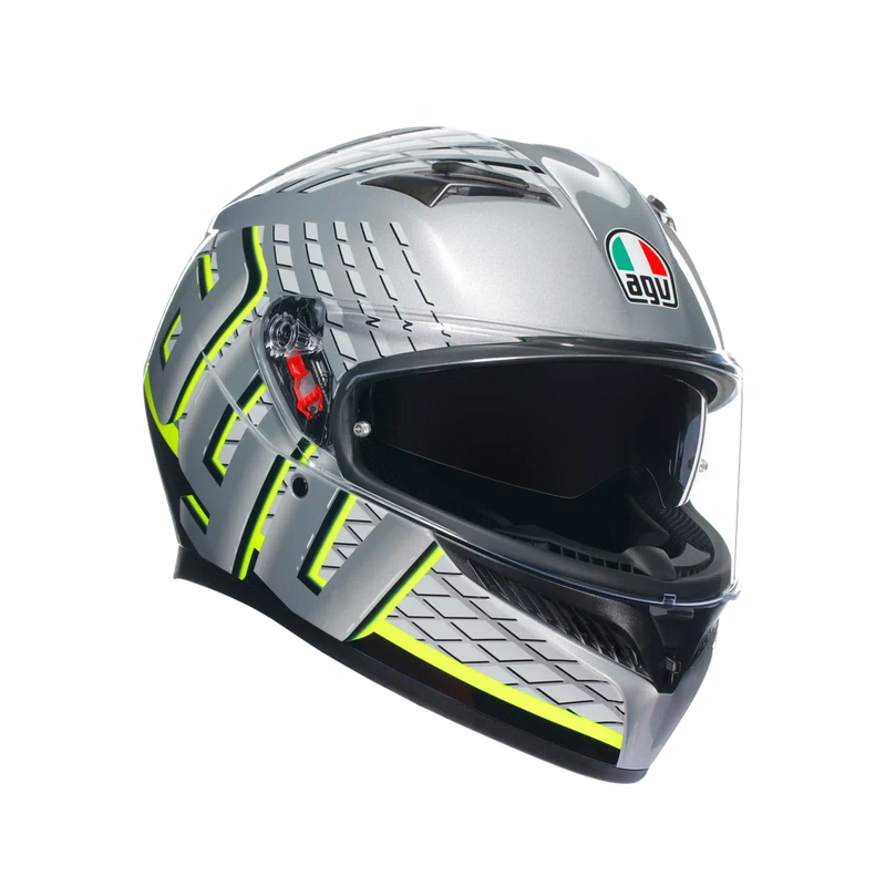 Каска AGV K3 E2206 - Fortify Grey/Black/Yellow Fluo - Avtozona