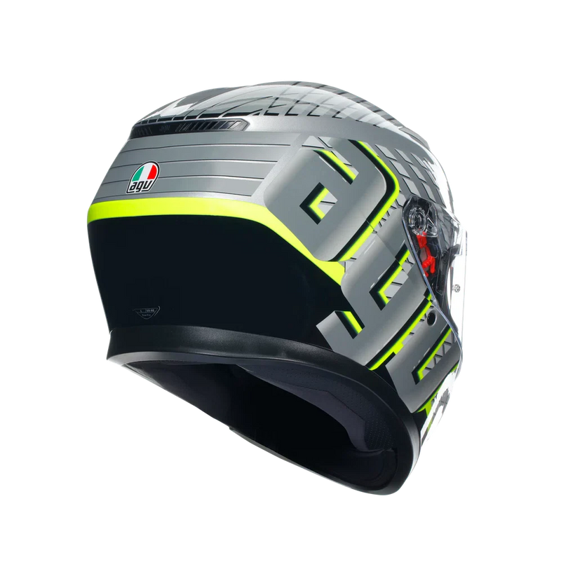 Каска AGV K3 E2206 - Fortify Grey/Black/Yellow Fluo - Avtozona