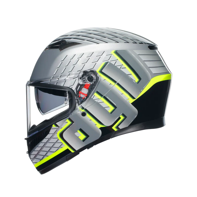 Каска AGV K3 E2206 - Fortify Grey/Black/Yellow Fluo - Avtozona