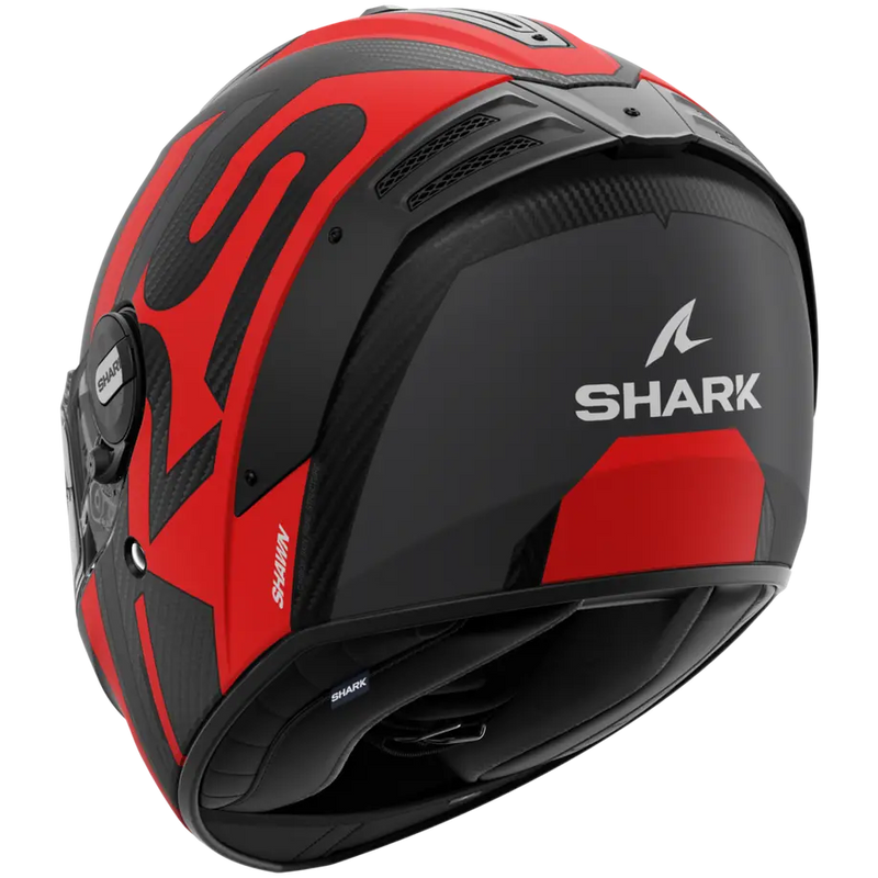 Каска SHARK SPARTAN RS CARBON SHAWN BLACK/RED MATT - Avtozona