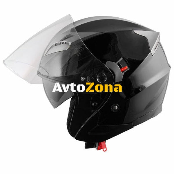 Каска за скутер A-PRO KINETIC BLACK - Avtozona