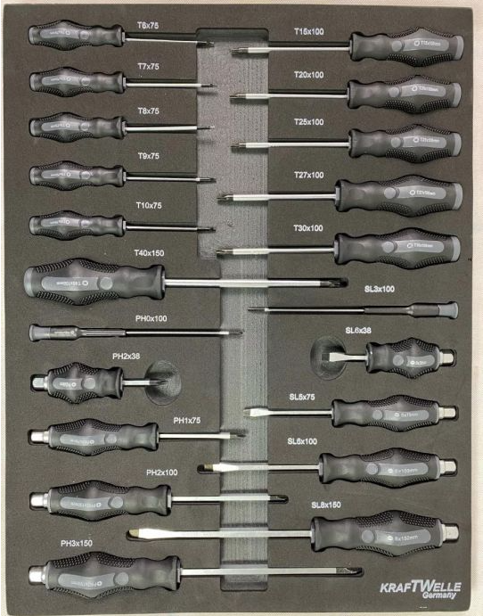 Количка професионален шкаф за инструменти със седем 7 чекмеджета и 256 инструмента - Avtozona