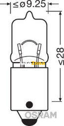 Комплект 2 броя халогенни крушки Osram H6W Ultra Life 12V 6W BAX9s - Avtozona