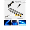 Комплект 2бр. LED светодиодни дневни светлини за автомобил 12V COB DRL - 17см син - Avtozona