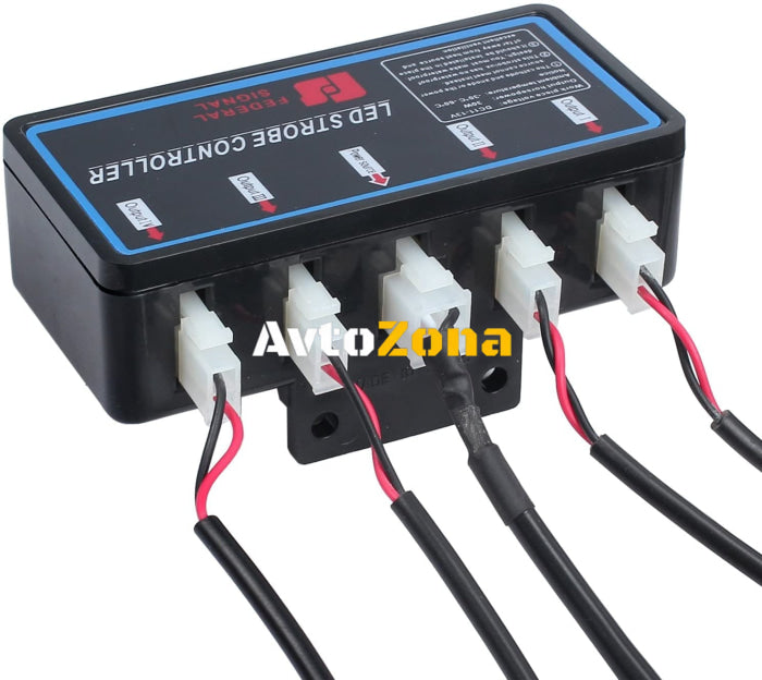 Комплект 4 Броя С Контролер 2 LED Лед Диодна Сигнална Аварийна Блиц Мигаща Светлина Пътна Помощ Платформа 12V - Avtozona