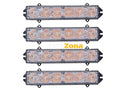 Комплект 4 Броя С Контролер 6 LED Лед Диодна Сигнална Аварийна Блиц Мигаща Светлина Пътна Помощ Платформа 12V - Avtozona