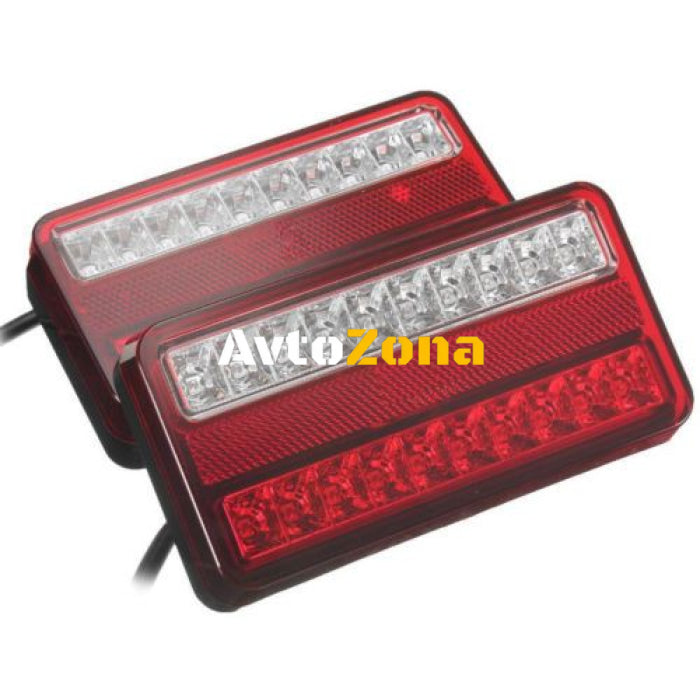 Комплект Диодни LED Лед стопове 12V Бус Камион Тир Ремарке Караванa - Avtozona