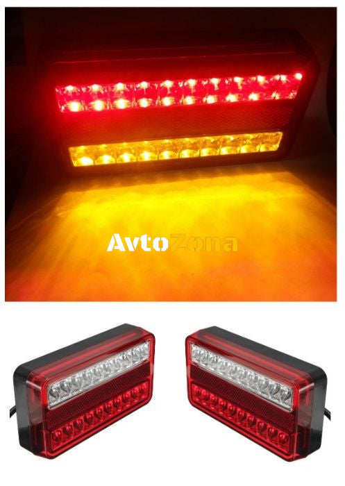 Комплект Диодни LED Лед стопове 12V Бус Камион Тир Ремарке Караванa - Avtozona