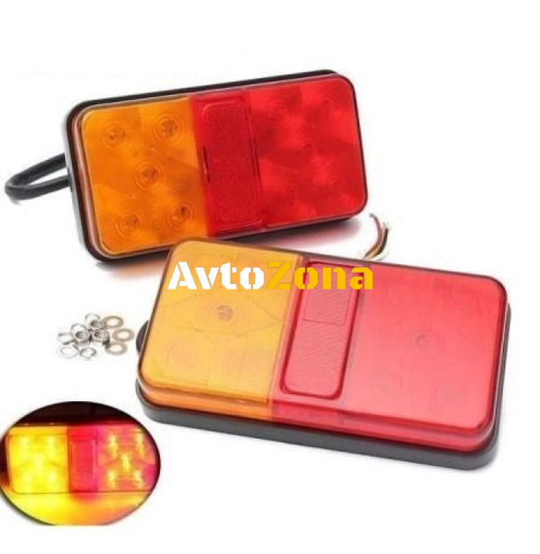 Комплект Диодни LED стопове 12V 24V Волта бус камион ТИР ремарке - Avtozona