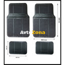 Комплект гумени черни автомобилни стелки предни и задни PVC Универсални 4 броя - Avtozona