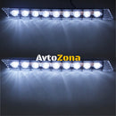 Комплект Извити За Броня Предни Мощни 9 Led Лед Диодни Дневни Светлини 12V 54W - Avtozona
