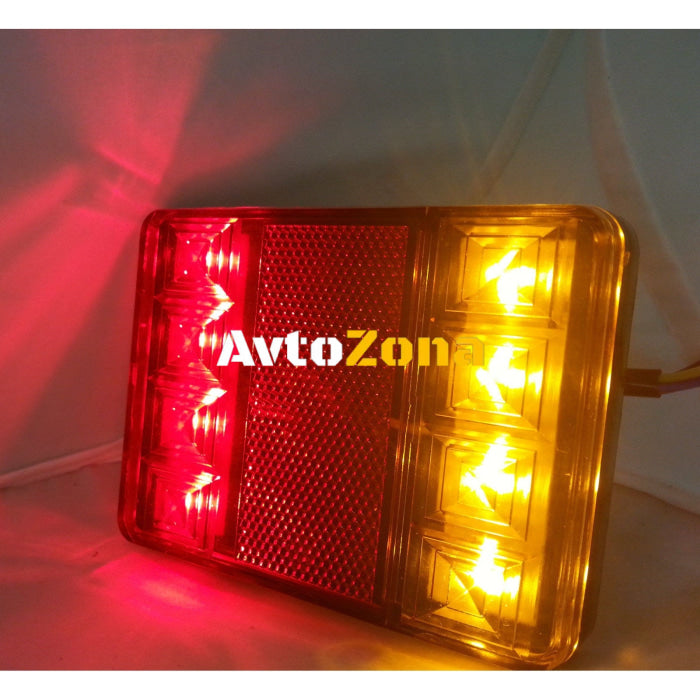 Комплект LED Диодни стопове стоп светлини задни светлини 12V-24V за бус камион ТИР ремарке каравана платформа - Avtozona