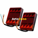 Комплект LED Диодни стопове стоп светлини задни светлини 12V-24V за бус камион ТИР ремарке каравана платформа - Avtozona