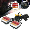 Комплект LED Лед Диодни Стопове 12V с Магнит и Окабеляване 5 Функции за Ремаркета Колесари Платформи МПС - Avtozona