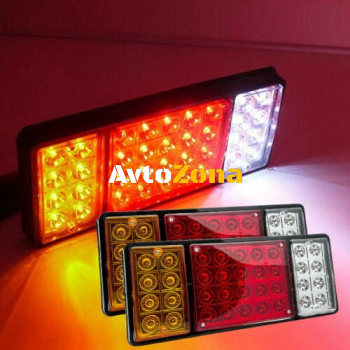 Комплект LED ЛЕД Диодни Стопове Стоп Задни светлини с 4 Функции 12V 31,5 cm x 13,5 cm