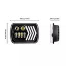 Комплект ляв и десен универсалeн 5x7 инча ЛЕД LED фар лампа халоген 12V-24V