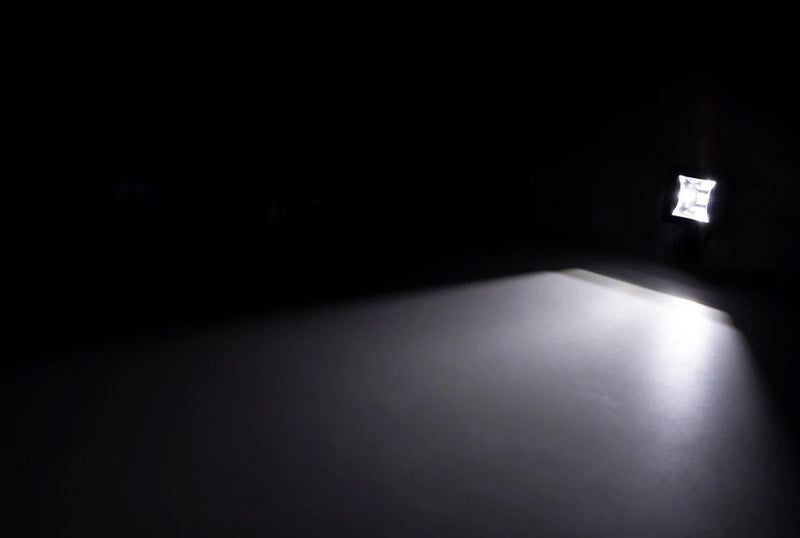 Комплект от 6 броя Лед LED Халогени Лампи с окабеляване Бяла Flood + Оранжева DRL