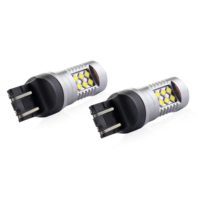 Комплект от 2бр. LED Лед Диодни крушки T20 W21/5W Canbus 3030 24SMD 12V-24V бяла светлина - Avtozona