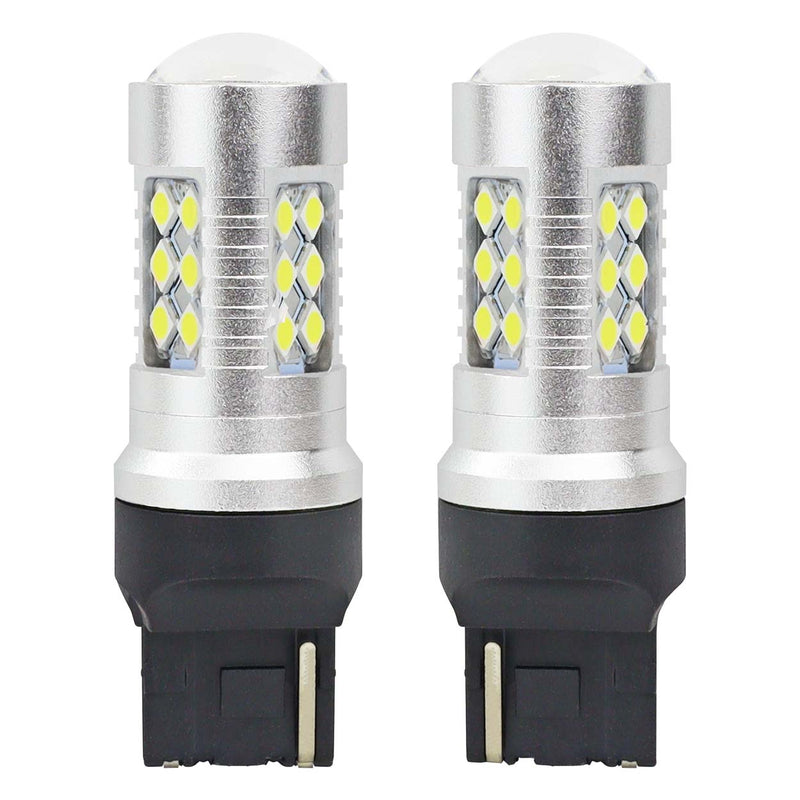 Комплект от 2бр. LED Лед Диодни крушки T20 W21W Canbus 3030 24SMD 12V-24V бяла светлина - Avtozona