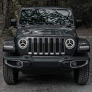 Комплект от 2бр. универсален 7 инча 18см ЛЕД LED фар лампа халоген 12V-24V