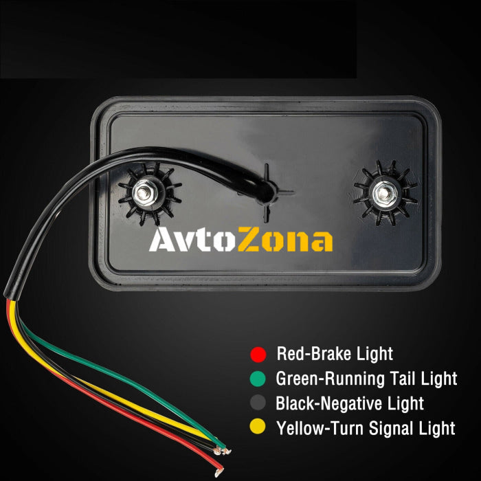 Комплект от 2 броя LED Лед Диодни Стопове Стоп Задна Светлина Slim 12V За Камион Ремарке Бус Ван Каравана и др. 15 cm x 8 cm - Avtozona