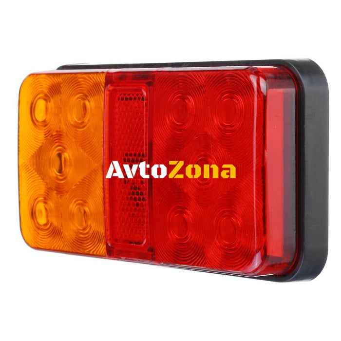 Комплект от 2 броя LED Лед Диодни Стопове Стоп Задна Светлина Slim 12V За Камион Ремарке Бус Ван Каравана и др. 15 cm x 8 cm - Avtozona